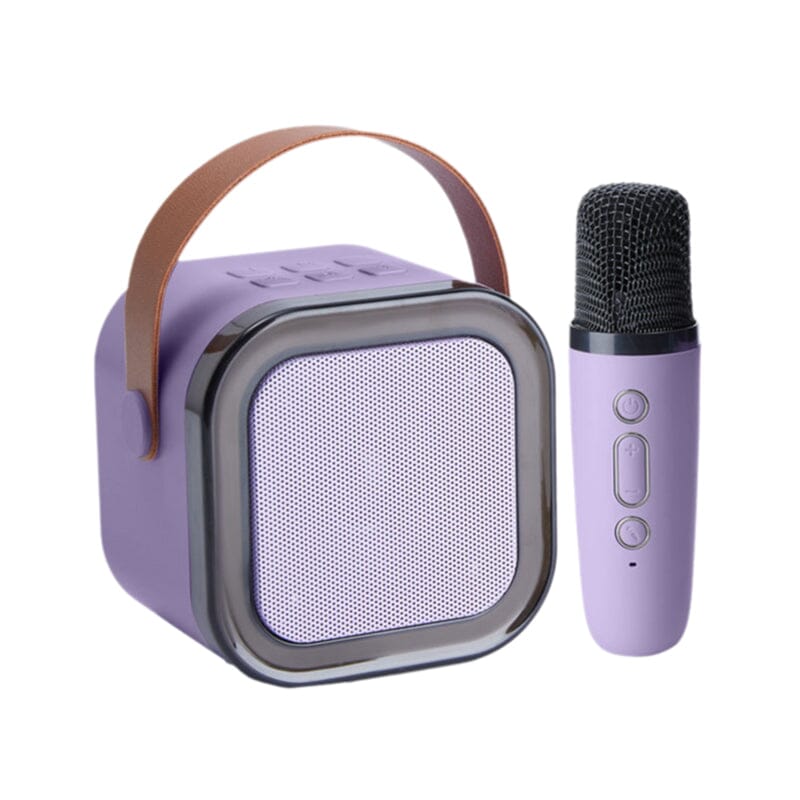 Mini karaokemaskin med trådlösa mikrofoner