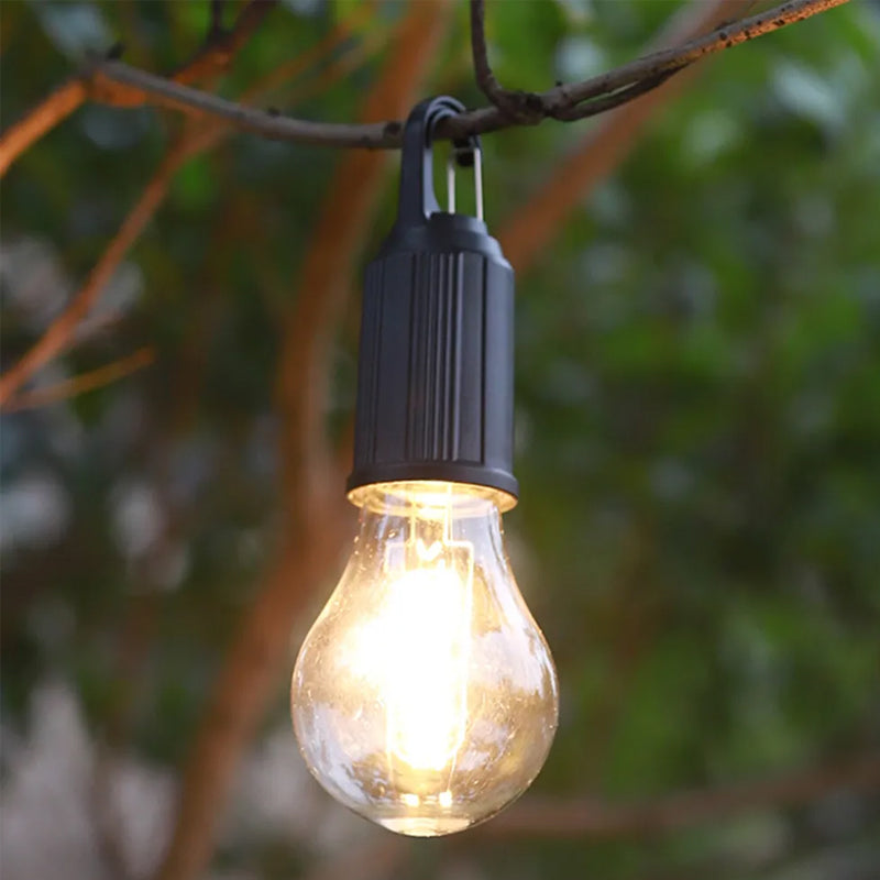 Nytt utomhuscamping hängande lampa med Type-C-laddning i retrostil