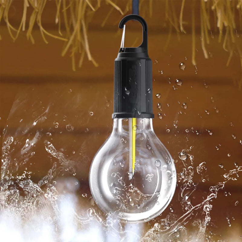 Nytt utomhuscamping hängande lampa med Type-C-laddning i retrostil