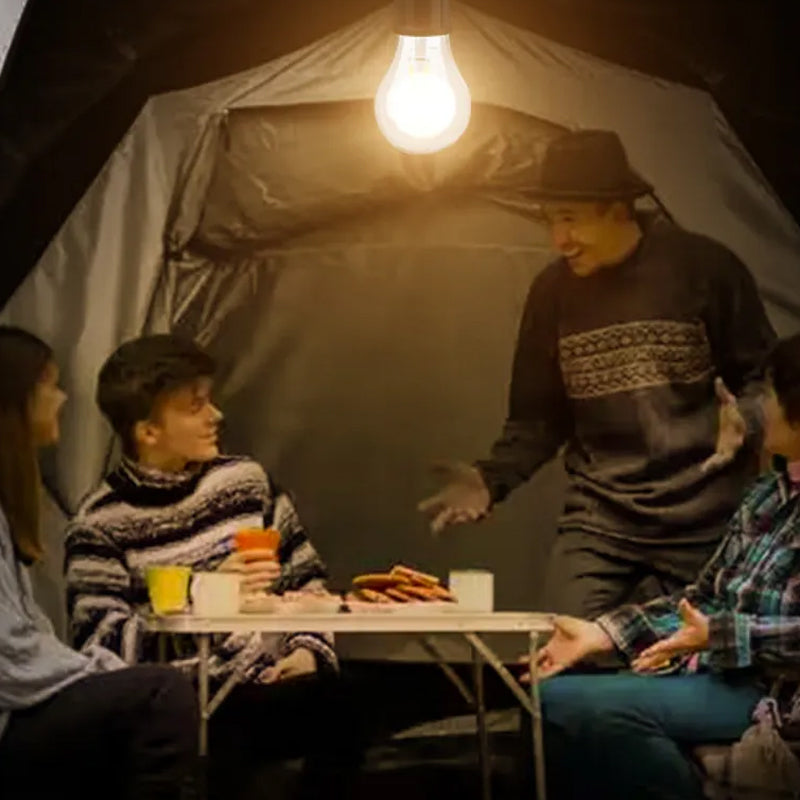 Nytt utomhuscamping hängande lampa med Type-C-laddning i retrostil