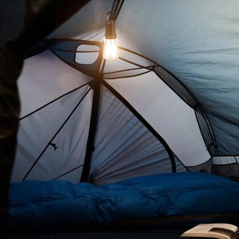 Nytt utomhuscamping hängande lampa med Type-C-laddning i retrostil