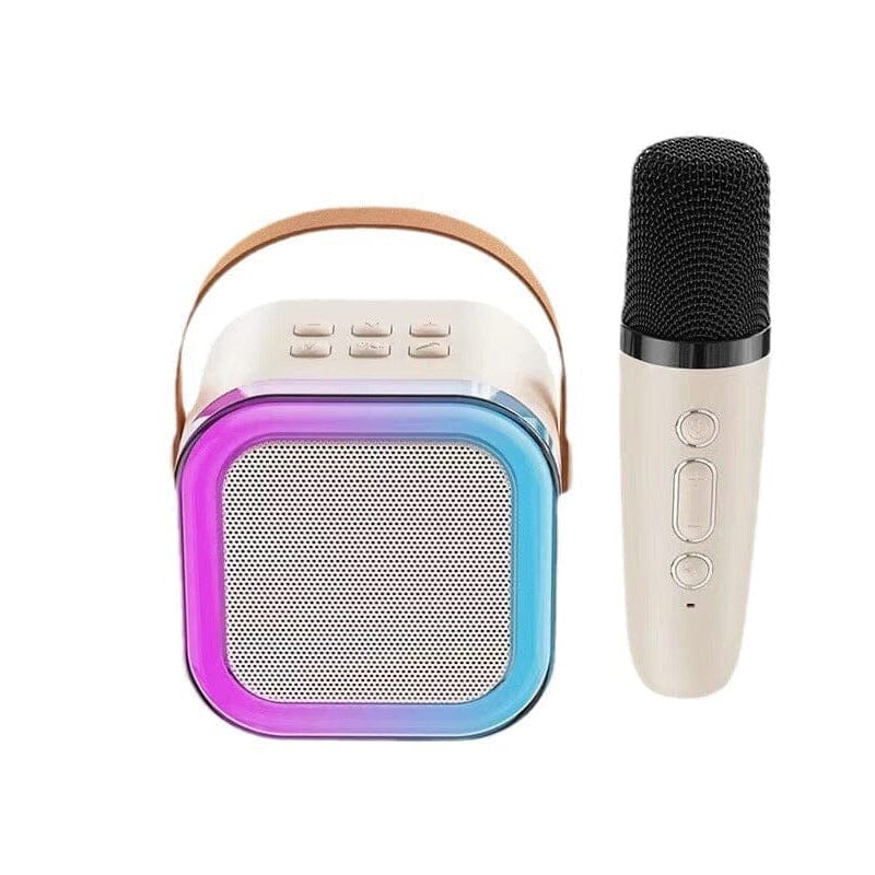 Mini karaokemaskin med trådlösa mikrofoner