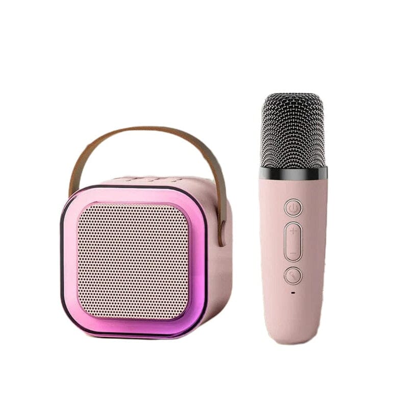 Mini karaokemaskin med trådlösa mikrofoner