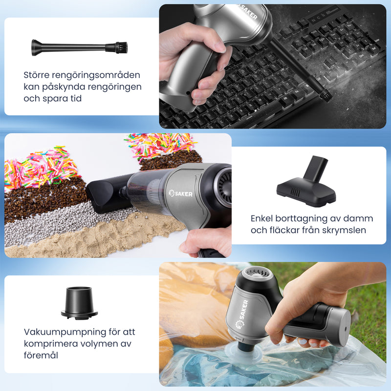 Uppgraderad Mini 3 i 1 dammsugare