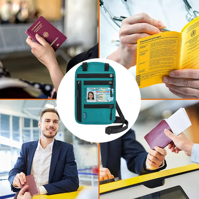 Resehalspåse med RFID-blockering