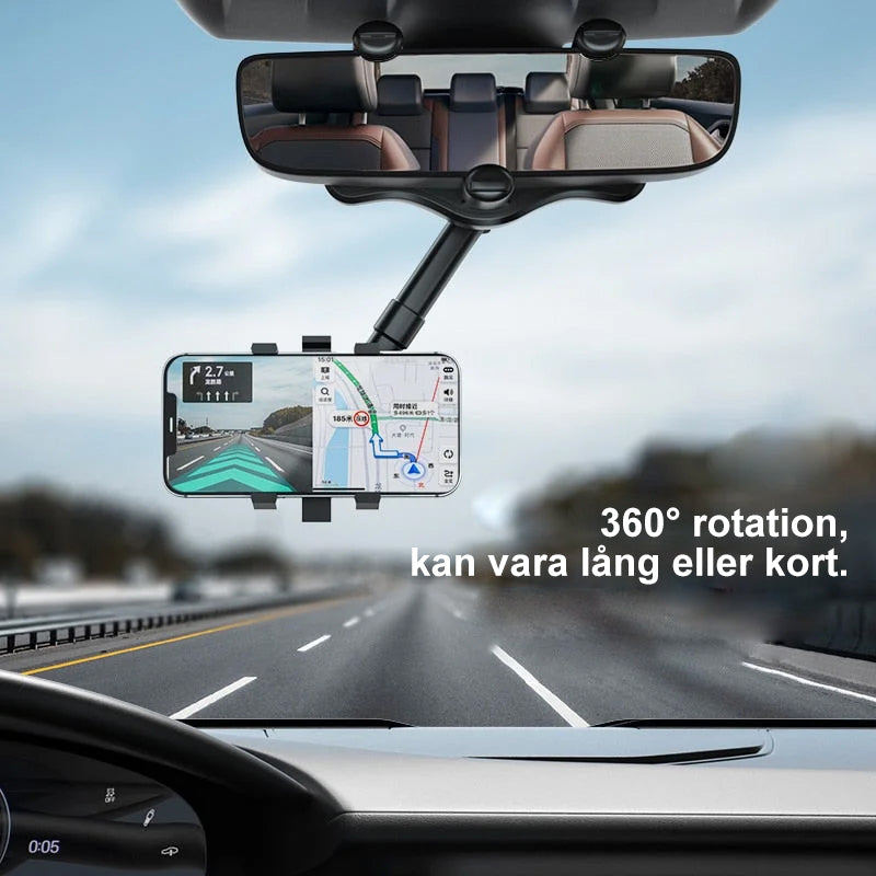 Multifunktionell 360° Bil Bakspegel Telefonhållare