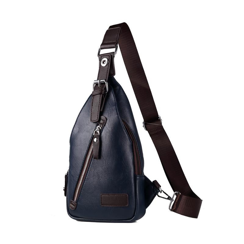 En axel crossbody-läder Bröstväska