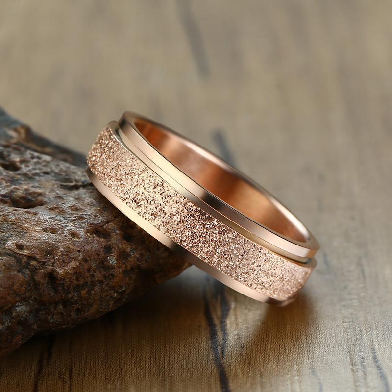 Sandblästrad Roterande Fidget Ring