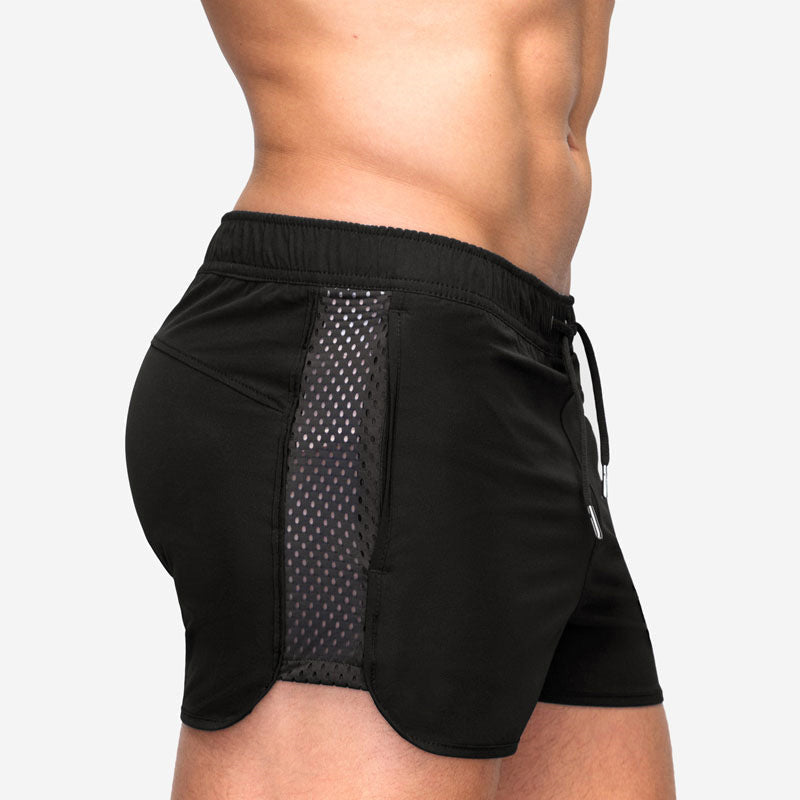 Mäns andningsbara sommarstrandshorts i nät