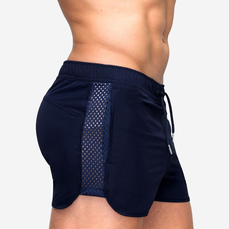 Mäns andningsbara sommarstrandshorts i nät