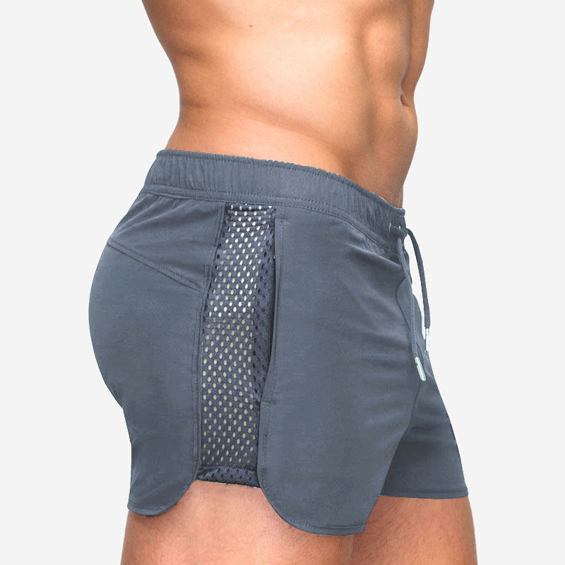 Mäns andningsbara sommarstrandshorts i nät